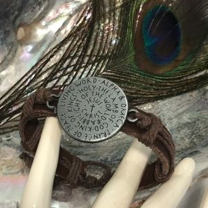 Alpha Omega Leather Bracelet